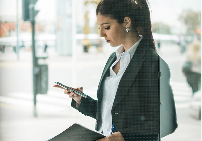 Woman Looking at Phone