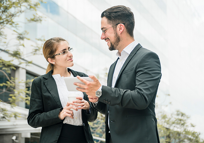 Two People Talking