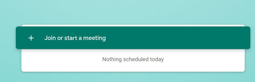 Google Meet - Join or start a meeting button