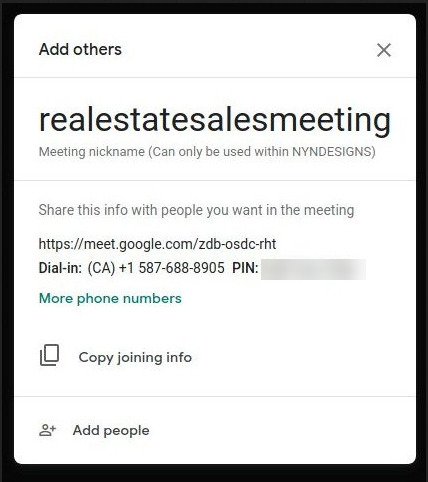 Google Meet - Meeting Details