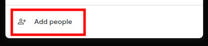 Google Meet - Add People Button