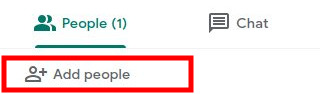 Google Meet - Add People Button