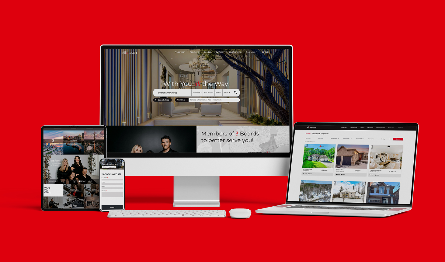 All In Realty on Multiple Devices