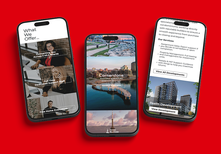 All In Realty website on phones