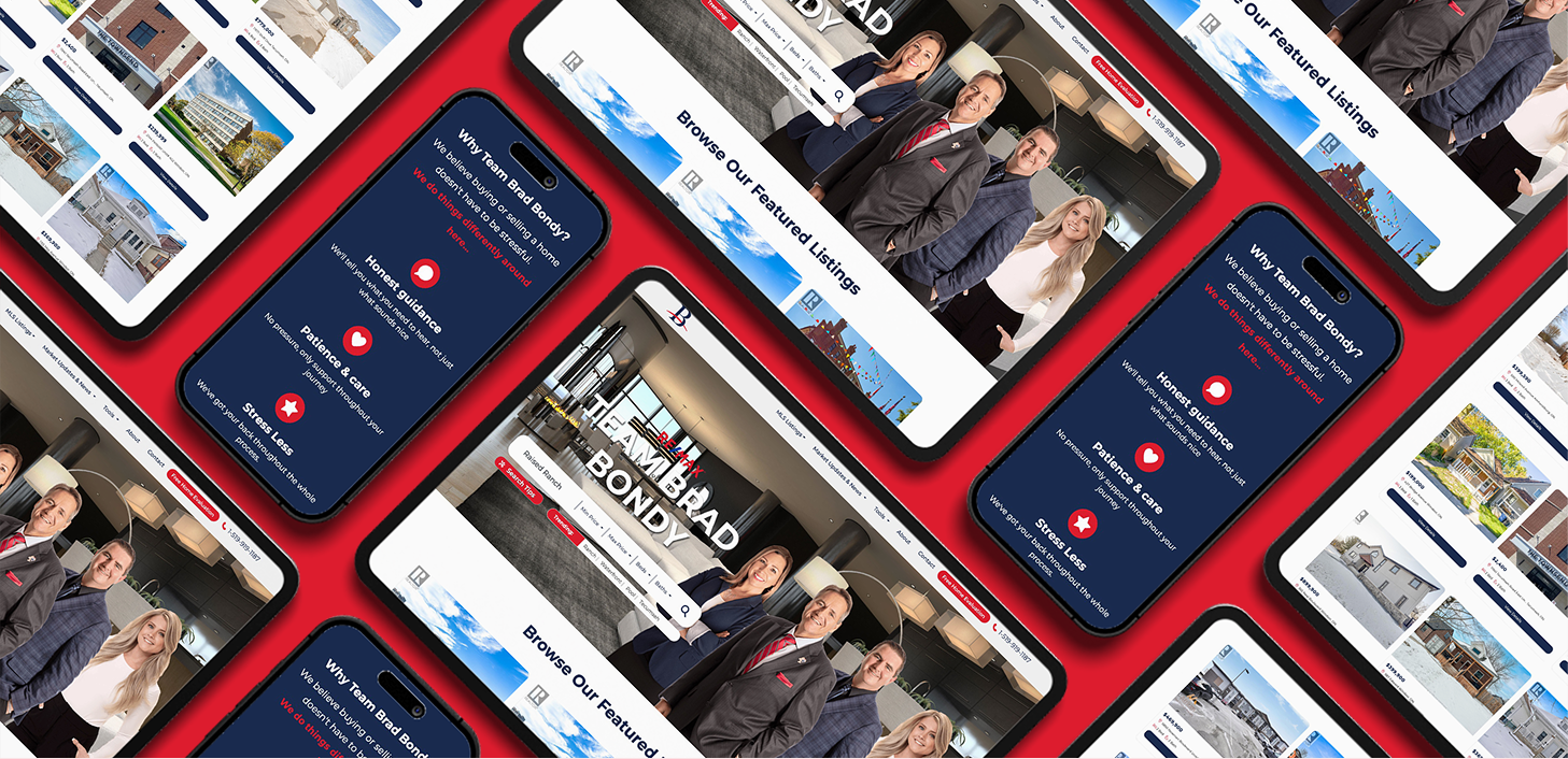 Team Brad Bondy website on multiple devices